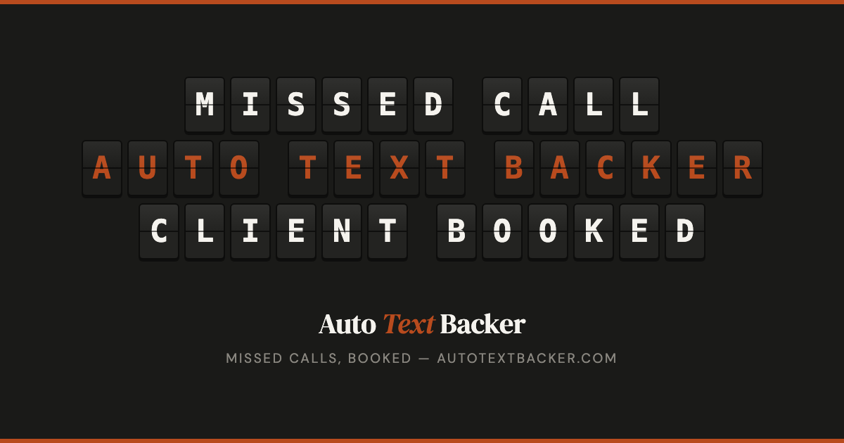 Auto Text Backer — Keep Cutting. We'll Handle the Phone.